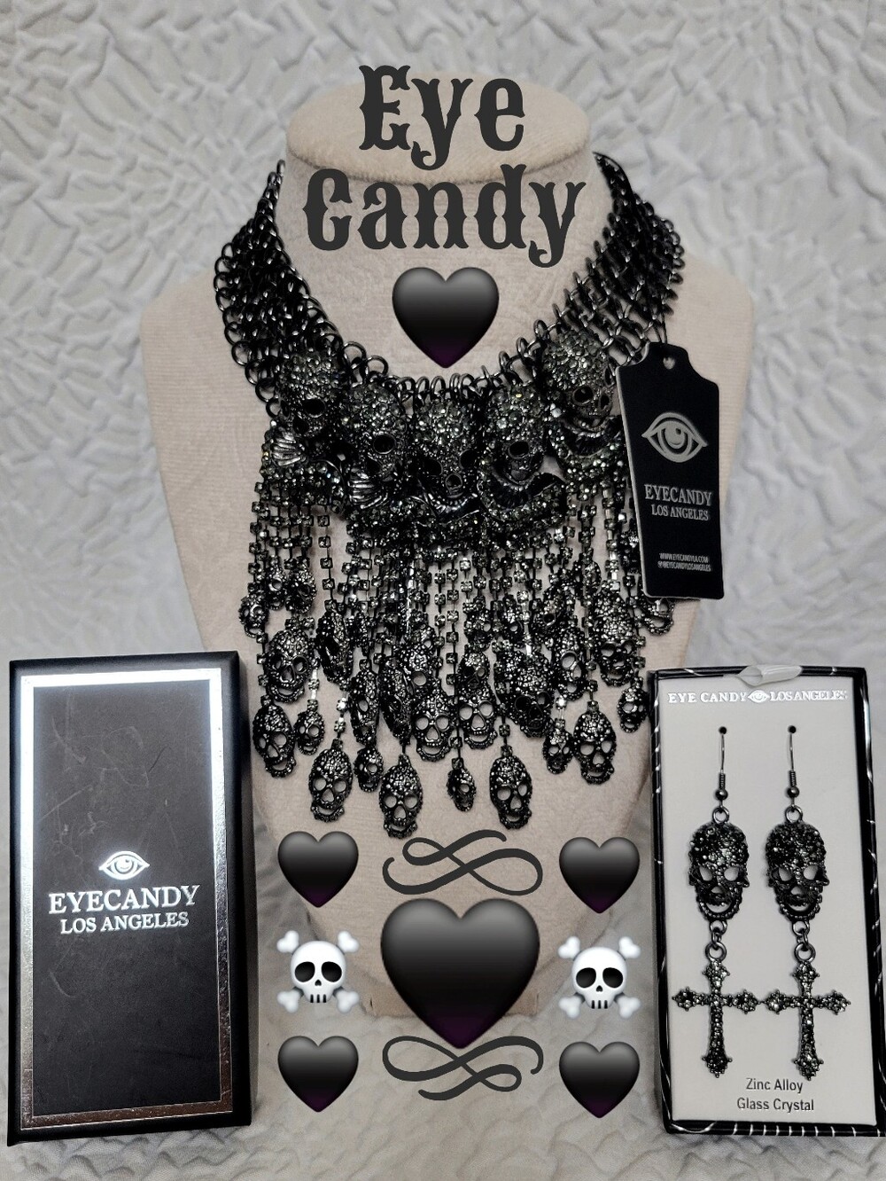 🥀☠️Eye Candy Fringe Statement Necklace & Earring Set